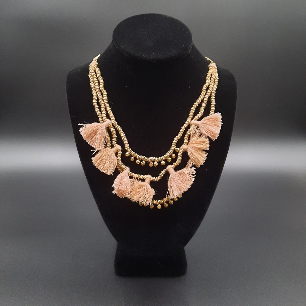 Bluma Project Luna Tassel Necklace Multi-Strand Beaded Boho Jewelry‎